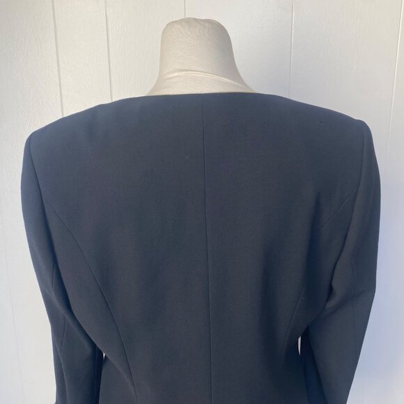Escada Couture Button Down Jacket Blazer Wool Black - Picture 8 of 16